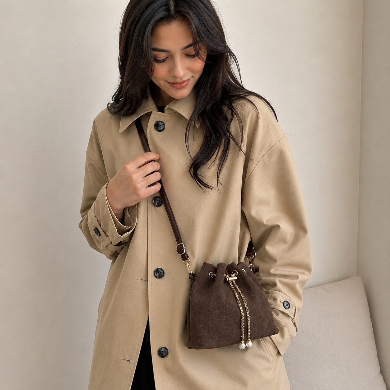 Sac PonPon - Brun